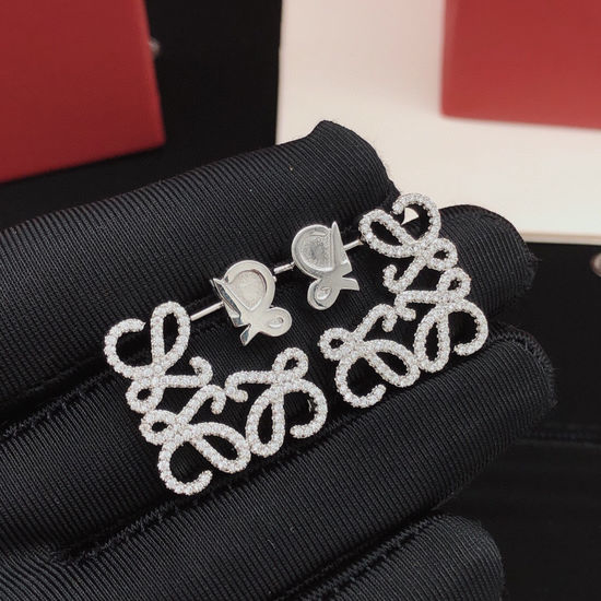 Loewe Diamond Embellished Elegant Stud Earrings