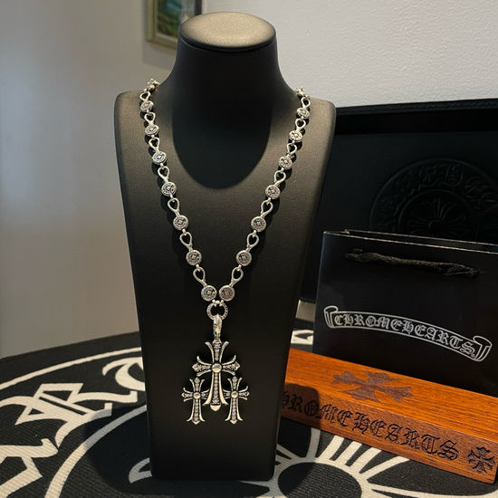 Chrome Hearts Vintage Cross Pendant Necklace with Diamonds