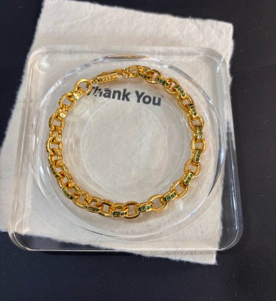 Chrome Hearts Diamond Inlaid Letter Bracelet