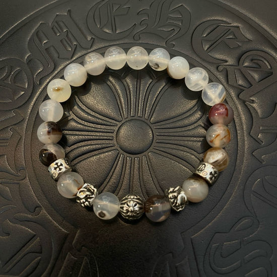 Chrome Hearts Vintage Clear Crystal Beaded Bracelet