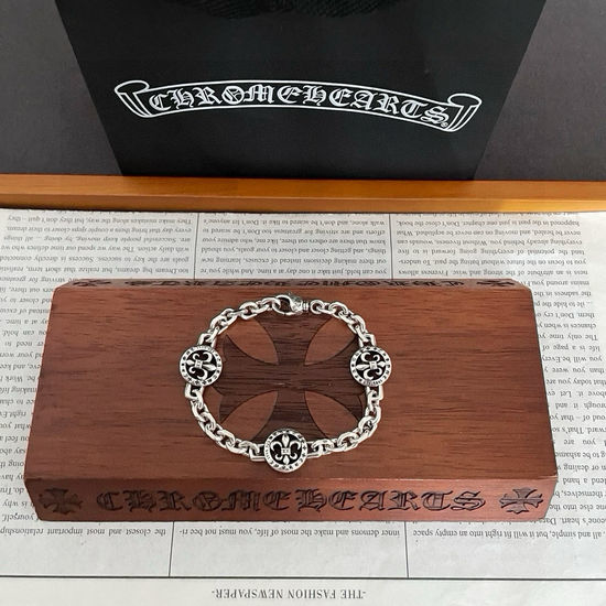 Chrome Hearts Vintage Floral Engraved Bracelet