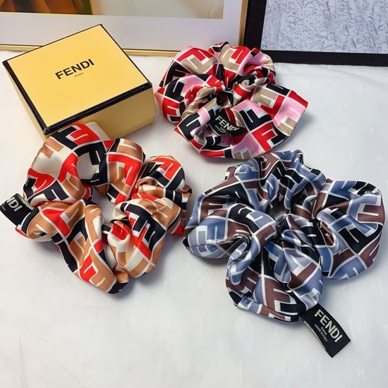 Fendi Satin Elastic Hair Scrunchie