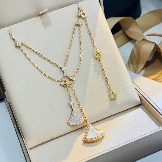 Bvlgari Fan Shape Pendant Necklace