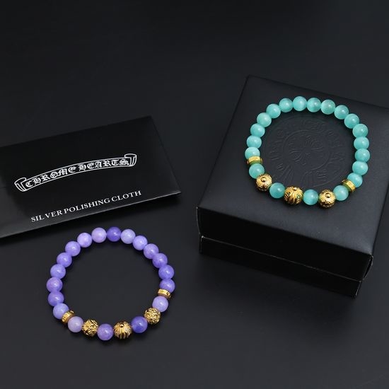 Chrome Hearts Vintage Design Cross Beaded Bracelet