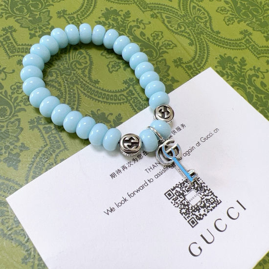 Gucci Blue Bead Bracelet Classic Jewelry