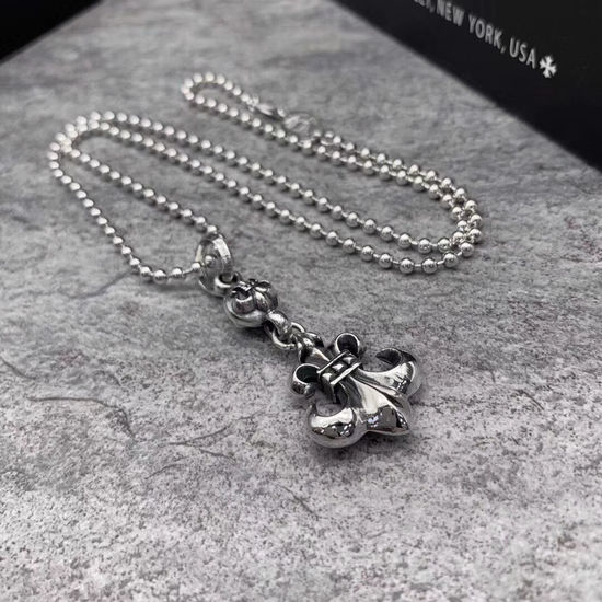 Chrome Hearts Vintage Floral Pendant Beaded Necklace