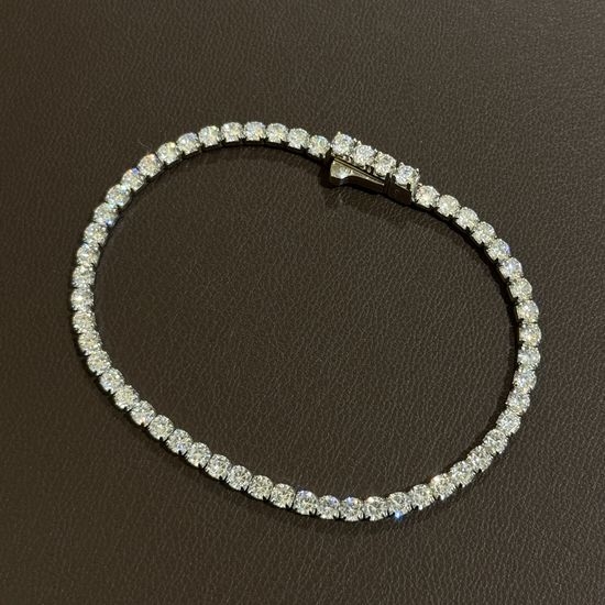 Tiffany & Co. Sterling Silver Eternity Diamond Bracelet