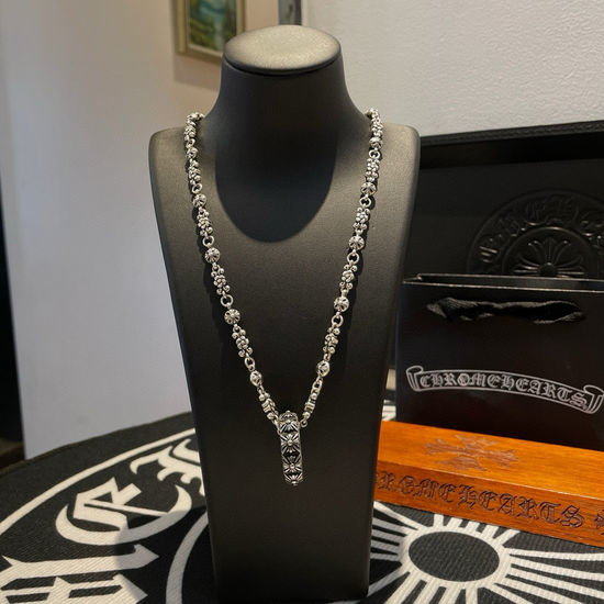 Chrome Hearts Vintage Floral Cross Pendant Necklace