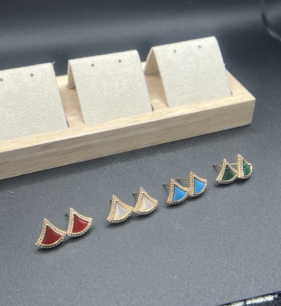Bvlgari Triangle Skirt Shape Earrings