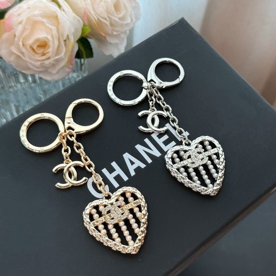 Chanel Heart Shaped Keychain Pendant