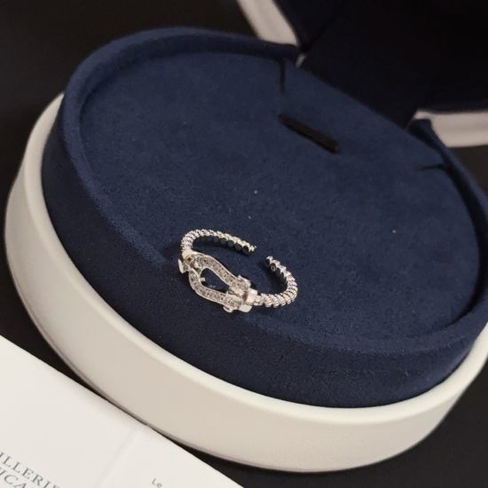 Fred Full Diamond Horseshoe Clasp Bracelet