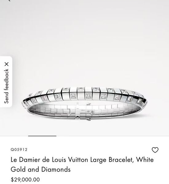 Louis Vuitton LV Premium Plated Gold Bangle