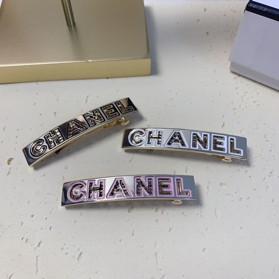 Chanel Hollow Out Letter Spring Hair Clip