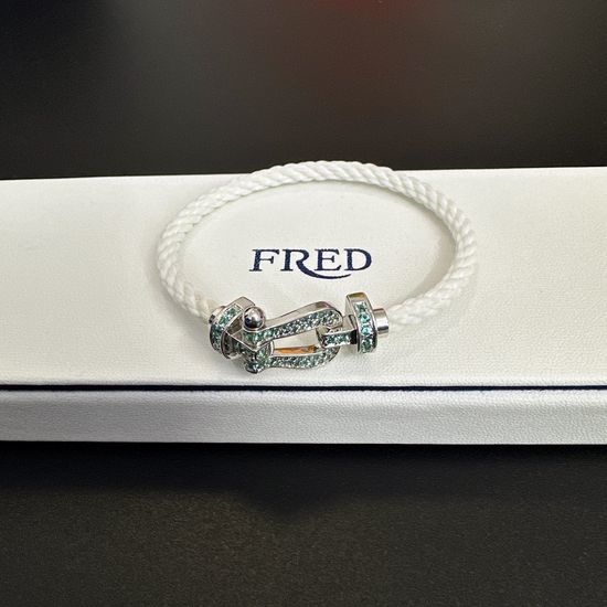 Fred Silver Horseshoe Buckle Steel Bracelet