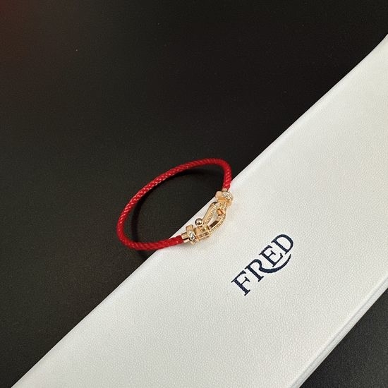Fred Horseshoe Buckle Steel Cord Bracelet