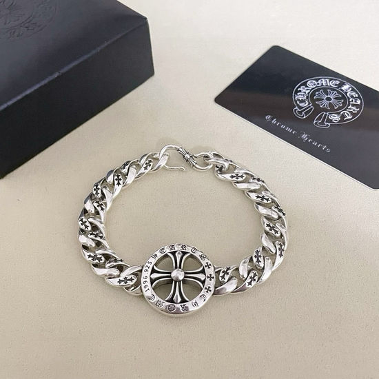 Chrome Hearts Vintage Round Cross Pattern Bracelet