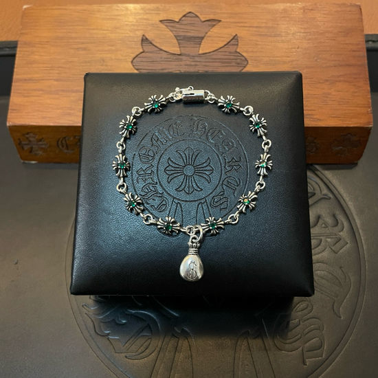 Chrome Hearts Cross Diamond Inlaid Bracelet