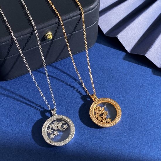 Chopard Diamond Inlaid Round Pendant Necklace