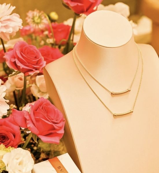 Bvlgari Smooth Surface Logo Chain Necklace