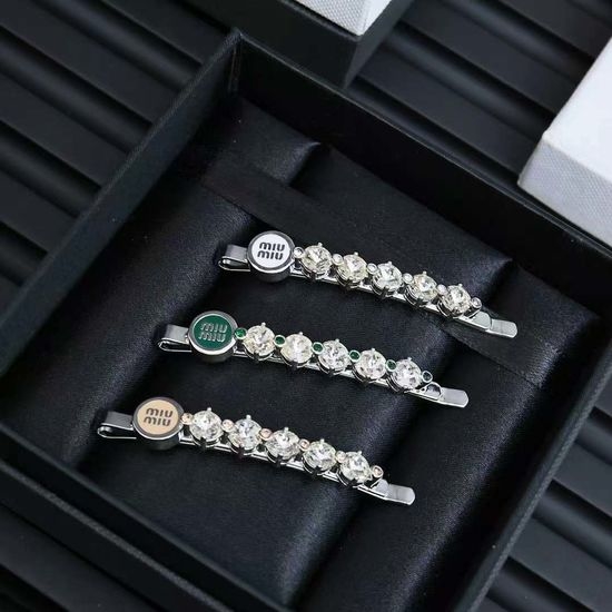 Miu Miu Enamel Full Diamond Hair Pin
