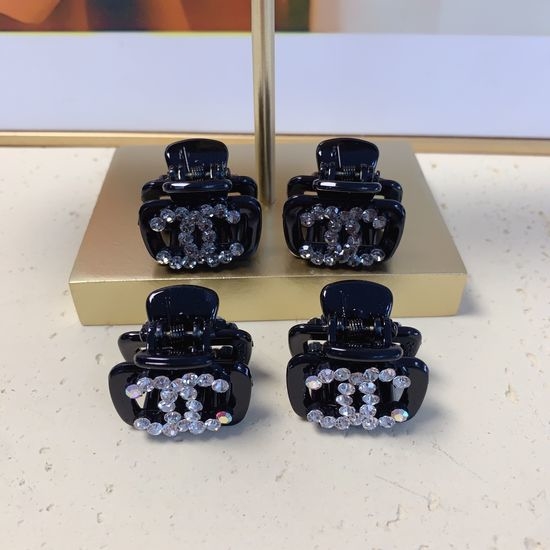 Chanel Rhinestone Hair Clip Pair
