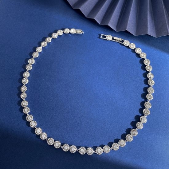 Swarovski Personalized Luxury Round Diamond Necklace