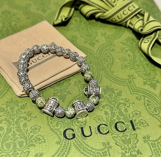 Gucci Classic Agate Beaded Bracelet