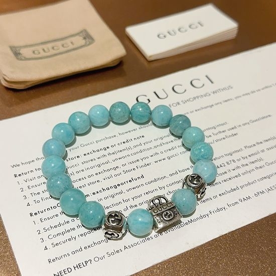 Gucci Natural Crystal Beaded Bracelet