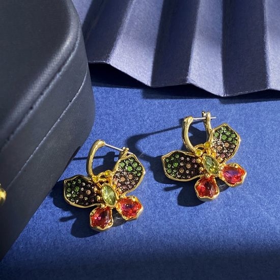 Swarovski Diamond Butterfly Pendant Earrings