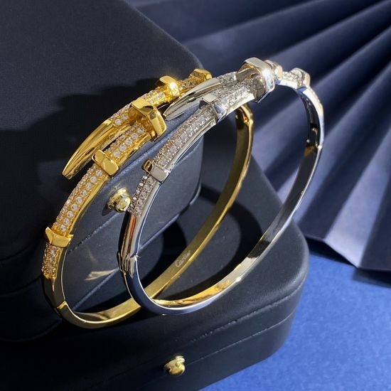 Cartier Screw Nail Diamond Bangle