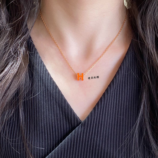 Hermes Enamel Mini Pendant Durable Necklace