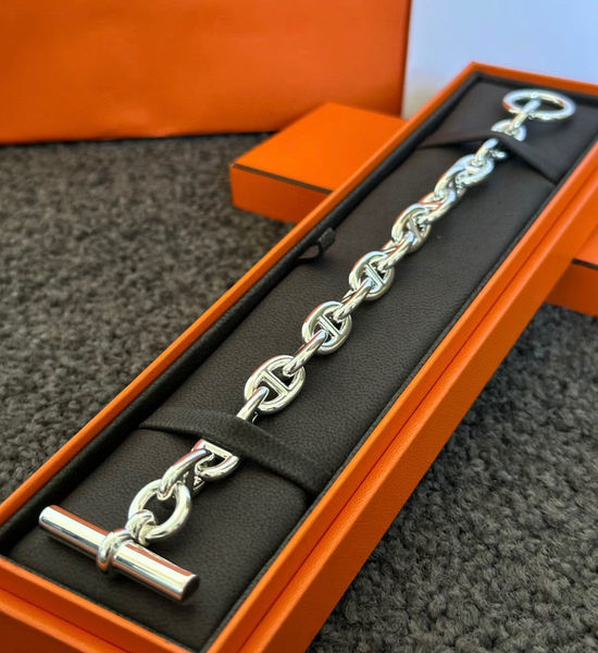 Hermes Pig Nose Shape Chain Bracelet