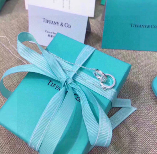Tiffany & Co. Classic Double Ring Pendant Necklace