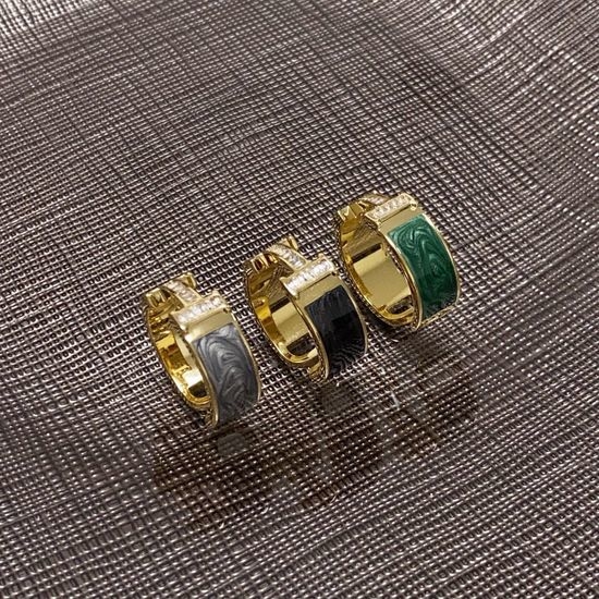Hermes Simple and Elegant Diamond Encrusted Ring