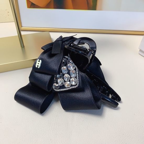 Chanel Rhinestone Bow Hair Claw Clip