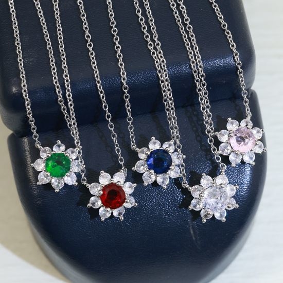 Harry Winston Sunflower Pendant Necklace with High Carbon Diamonds