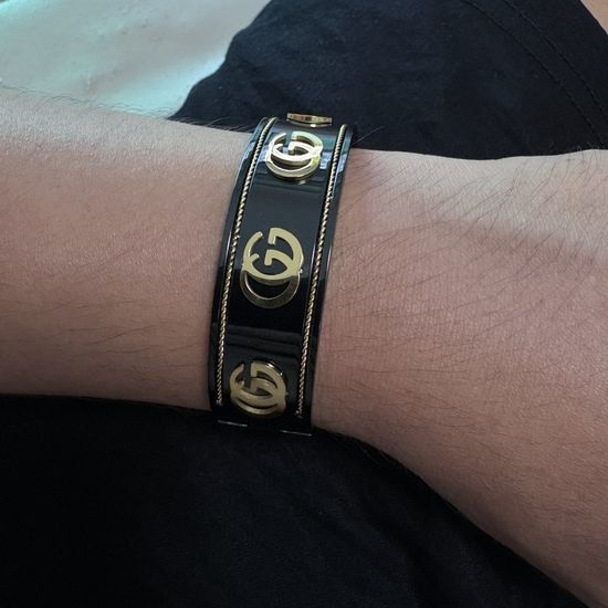 Gucci Wide Carbon Black Bangle