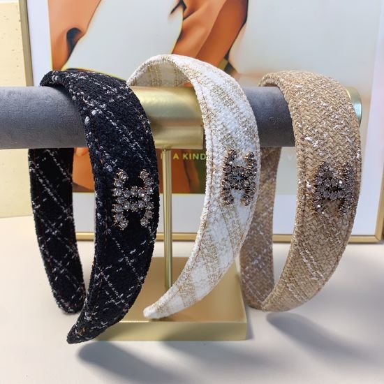 Chanel Woolen Diamond Decorated Hair Hoop