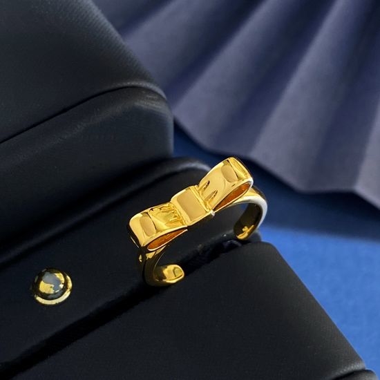 Prada Glossy Bow Open Ring Accessory