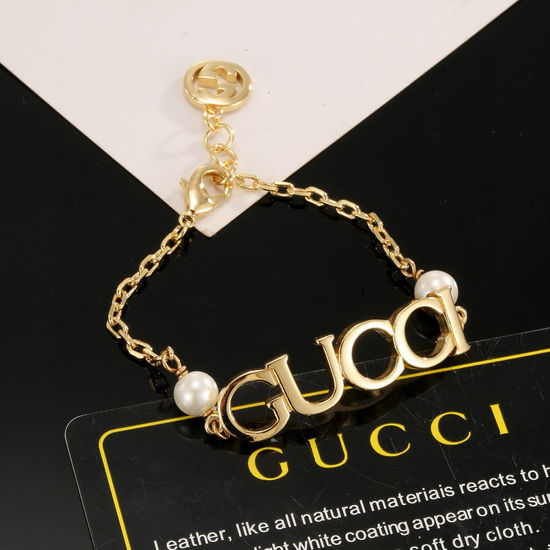 Gucci Vintage Letter Decorated Chain Bracelet