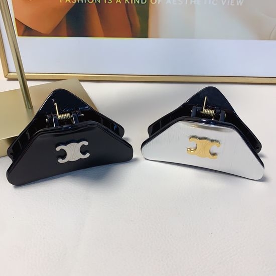 Celine Triangular Titanium Hair Claw