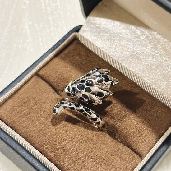 Cartier Enamel Leopard Claw Adjustable Ring