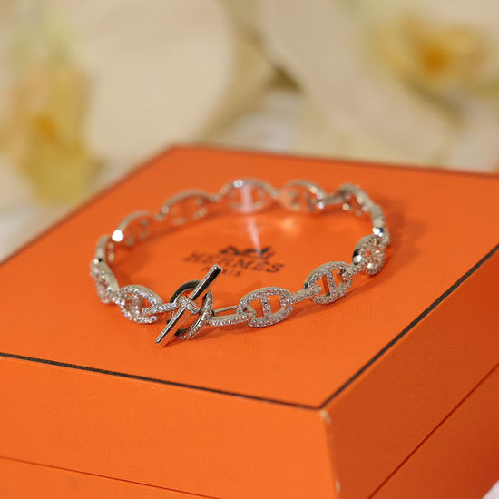 Hermes Full Pave Pig Nose Design Bangle