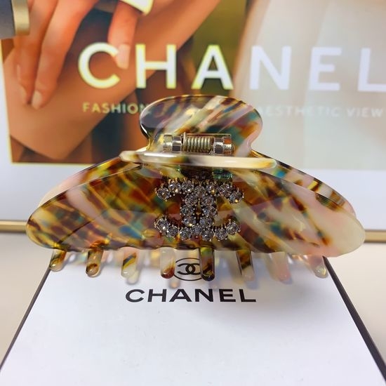 Chanel Acetate Logo Hair Claw Clip