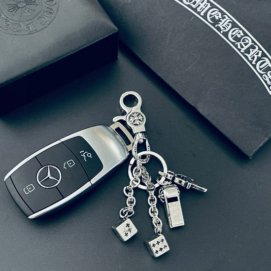 Chrome Hearts Vintage Silver Dice Whistle Keychain