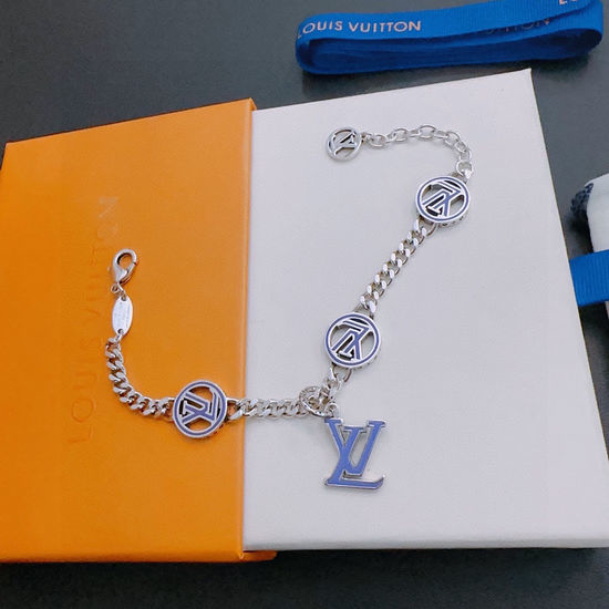 Louis Vuitton LV Vintage Adjustable Silver Bracelet