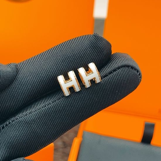 Hermes Mini H-shaped Stud Earrings