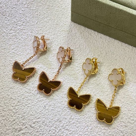 Van Cleef & Arpels VCA Mother of Pearl Four Leaf Clover Earrings