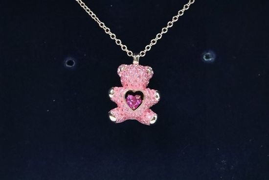 Swarovski Teddy Bear Necklace Earrings Set