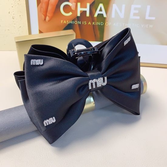 Miu Miu Satin Bow Hair Claw Clip